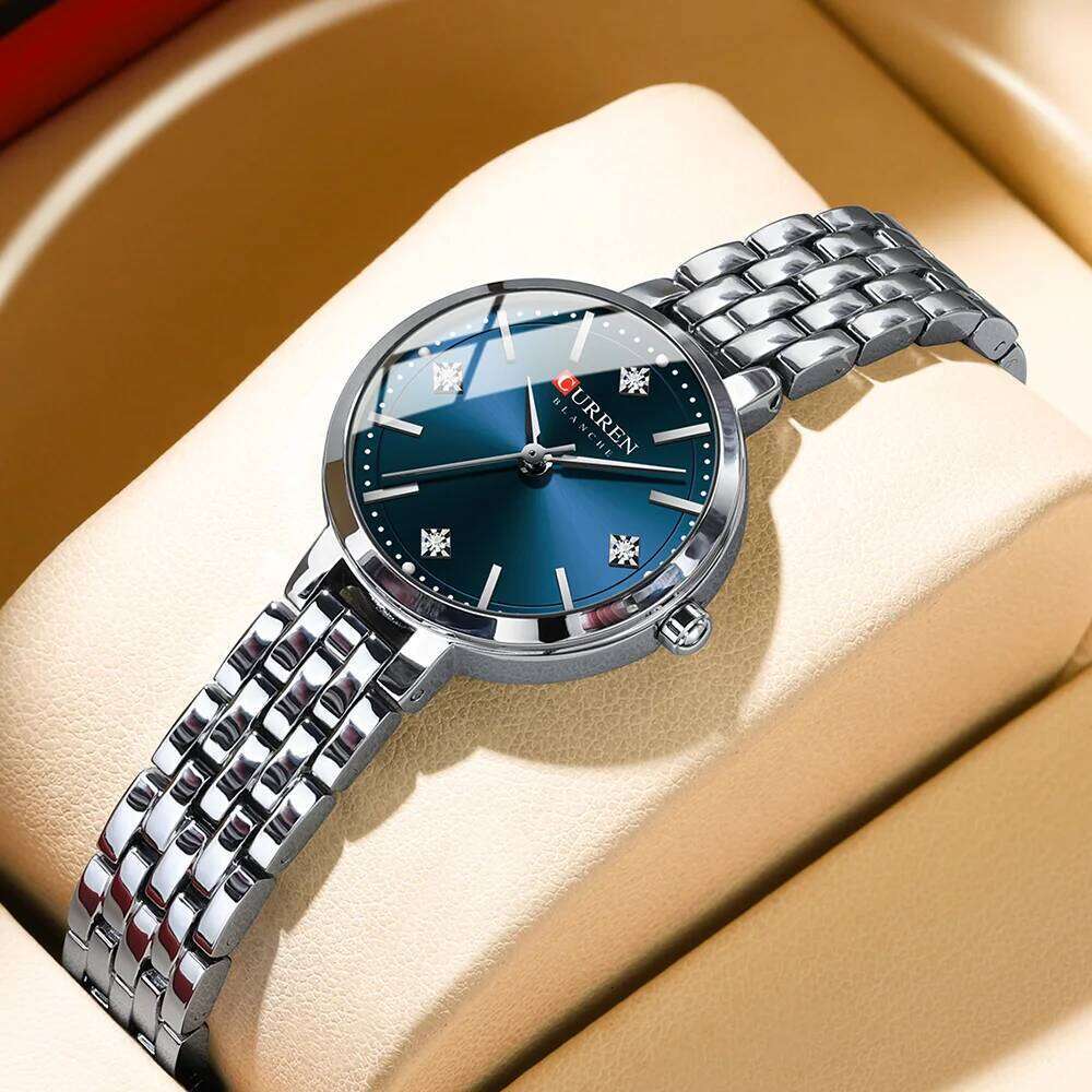 CURREN Watch New Diamond Set Small dial Women's Luxury Steel Chain Band Watches Z260206
