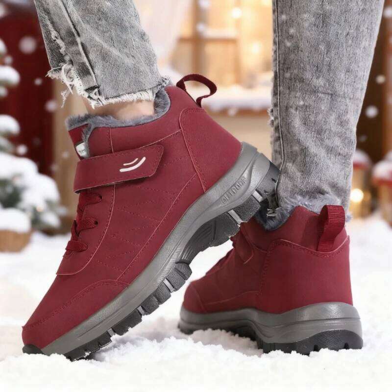 Fashion Women Sneakers for Autumn and Winter Comfort Lined Anti Slip Soft Sole Elderly Shoe New Warm Walking Flat Athletic Shoes