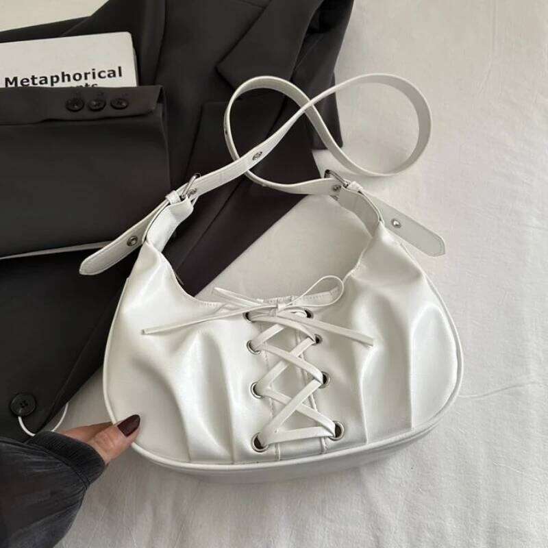 Niche Lace-up Bow New Underarm Chic Shoulder Bag Stylish Retro Handbag Luxury Women's Crossbody pouch Y260205