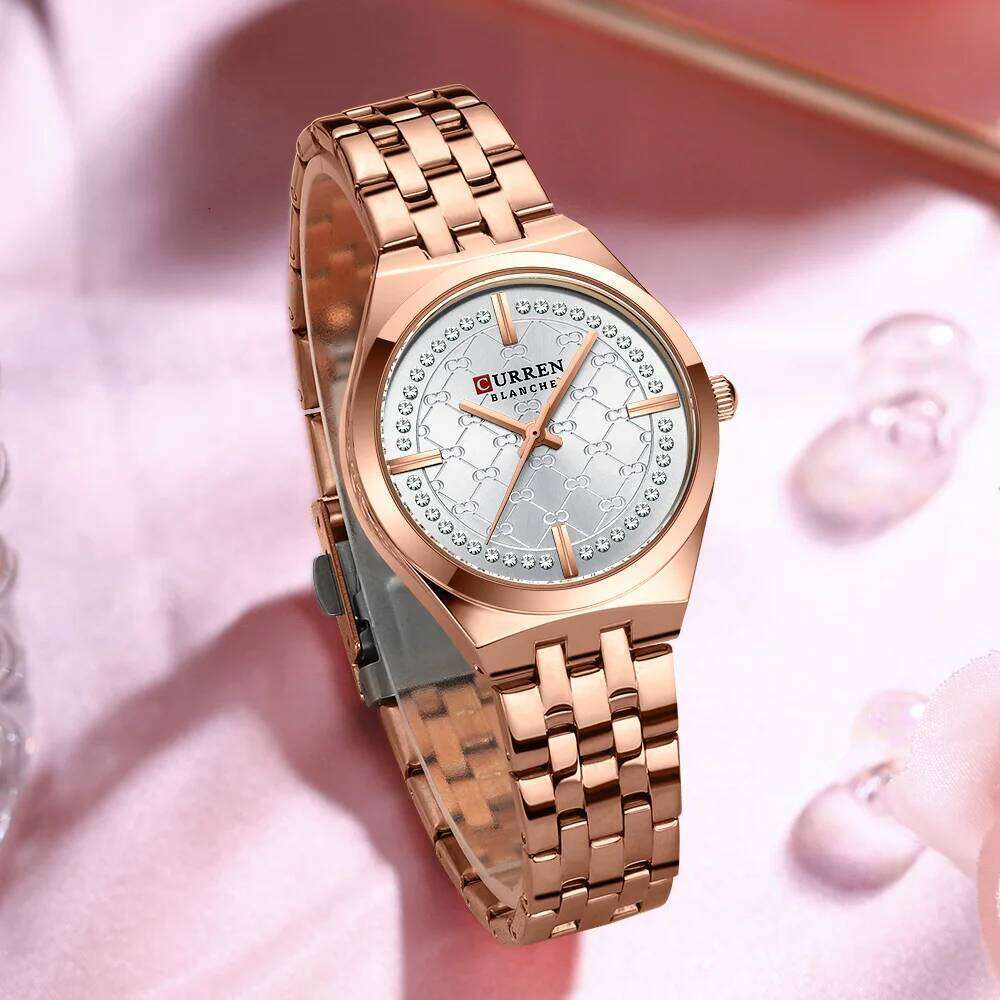 CURREN Original Unique Dial Quartz Watch for Women Fashion Elegant Ladies Watches Stainless Steel Waterproof Women's Wristwatch Z260206