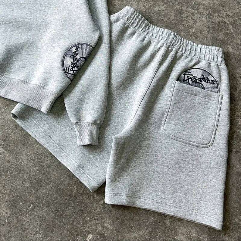 Y2K Creative Pocket CD Pattern Cartoon Embroidery Fashion Loose Straight Shorts Summer American Casual Hip Hop High Street Pants XJ260206