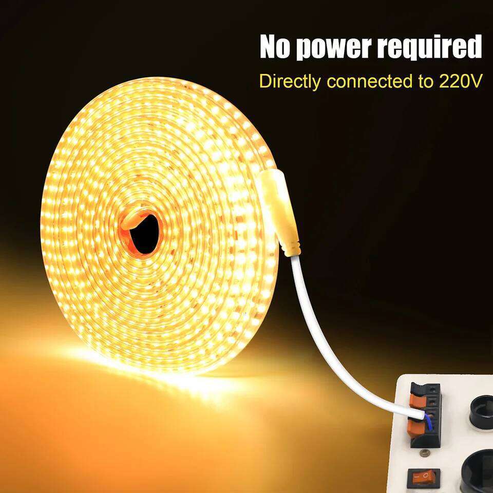 AC 2835 Led Strip Lights Dimmable 220V 230V 120 LEDs/m 0.5m 1m 2m 5m 10m 20m 50m Waterproof High Brightness Diode Tape Adhesive Z260206