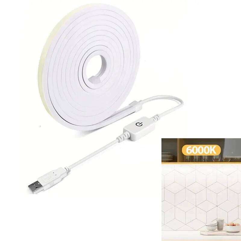 Touch Sensor LED Strips USB 5V Dimmable 120LED/M DIY Home Decor Flexible Tape Neon Signs Belt Waterproof Lighting Lamp Z260206