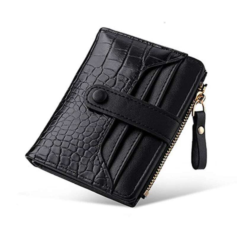 Fashion Women's Wallets PU Leather Crocodile Pattern Purses for Women Cards Holder Wallet and Handbag Short Bifold Purse Ladies Y260206