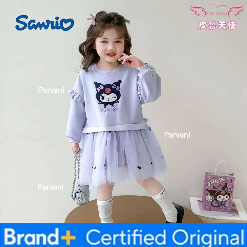 Sanrio Hello Kitty Girls Princess Dress Spring Soft Cotton For Children Autumn Season 2025 New Fashionable Cute Party H260206 - view 6