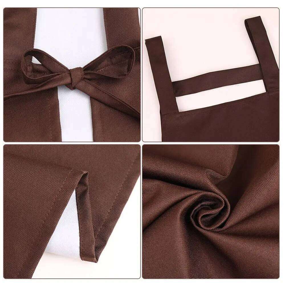 Kitchen Household Abrasion Resistant Waterproof Antifouling Barista Restaurant Uniform Work Apron S260205