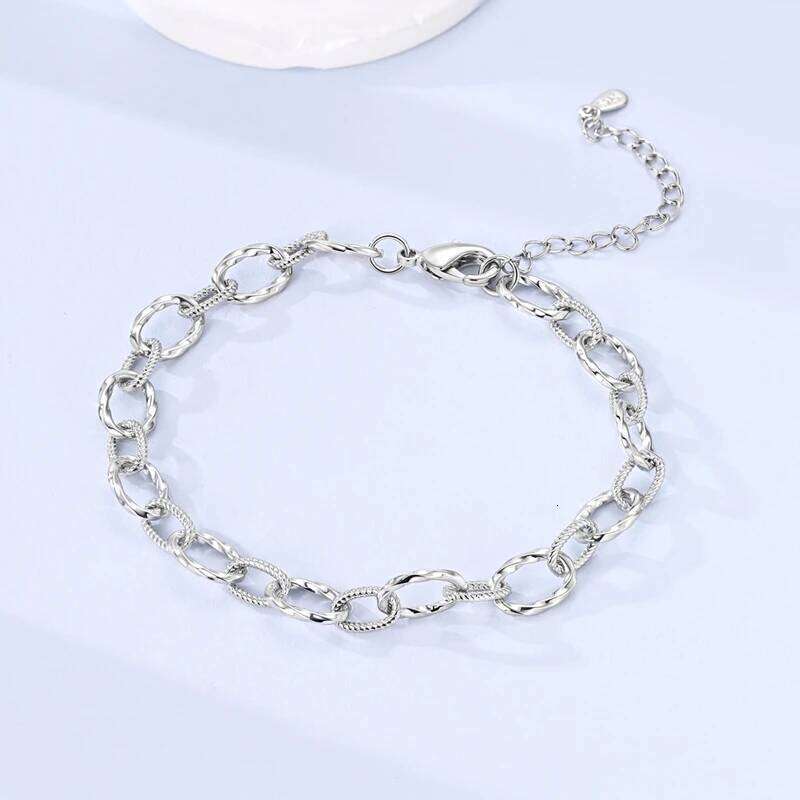 Silver Adjustable Universal Buckle Base Chain Bracelet for Women DIY Pendant Charm Jewelry Gifts 26H0206