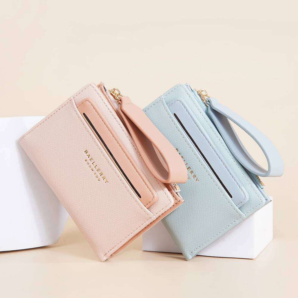 Cute Fashion PU Leather Mini Coin Women Solid Color Credit Bags Small Wallet Money Bag Purse Card Holder Y260206