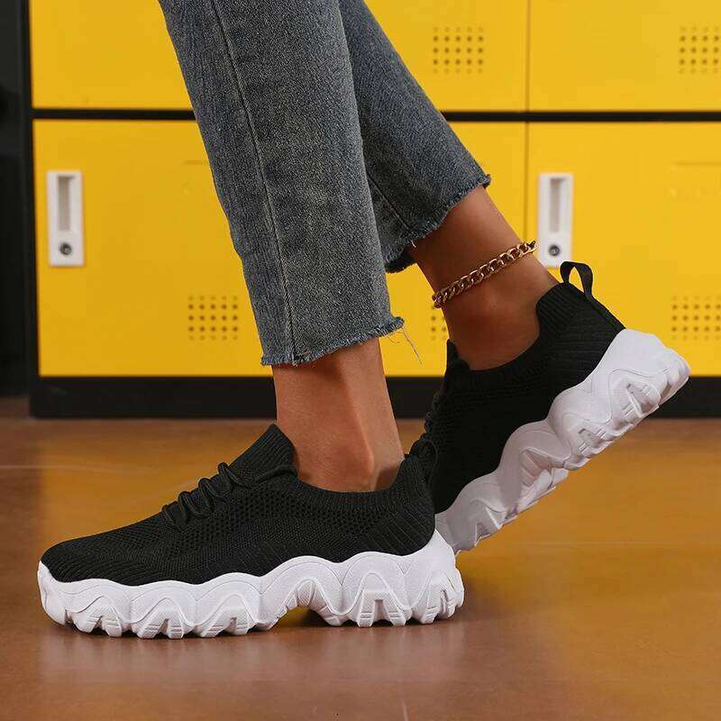 Sports Comfortable Lightweight Sneakers Breathable Mesh Platform Fashion Women's Outdoor Casual Shoes