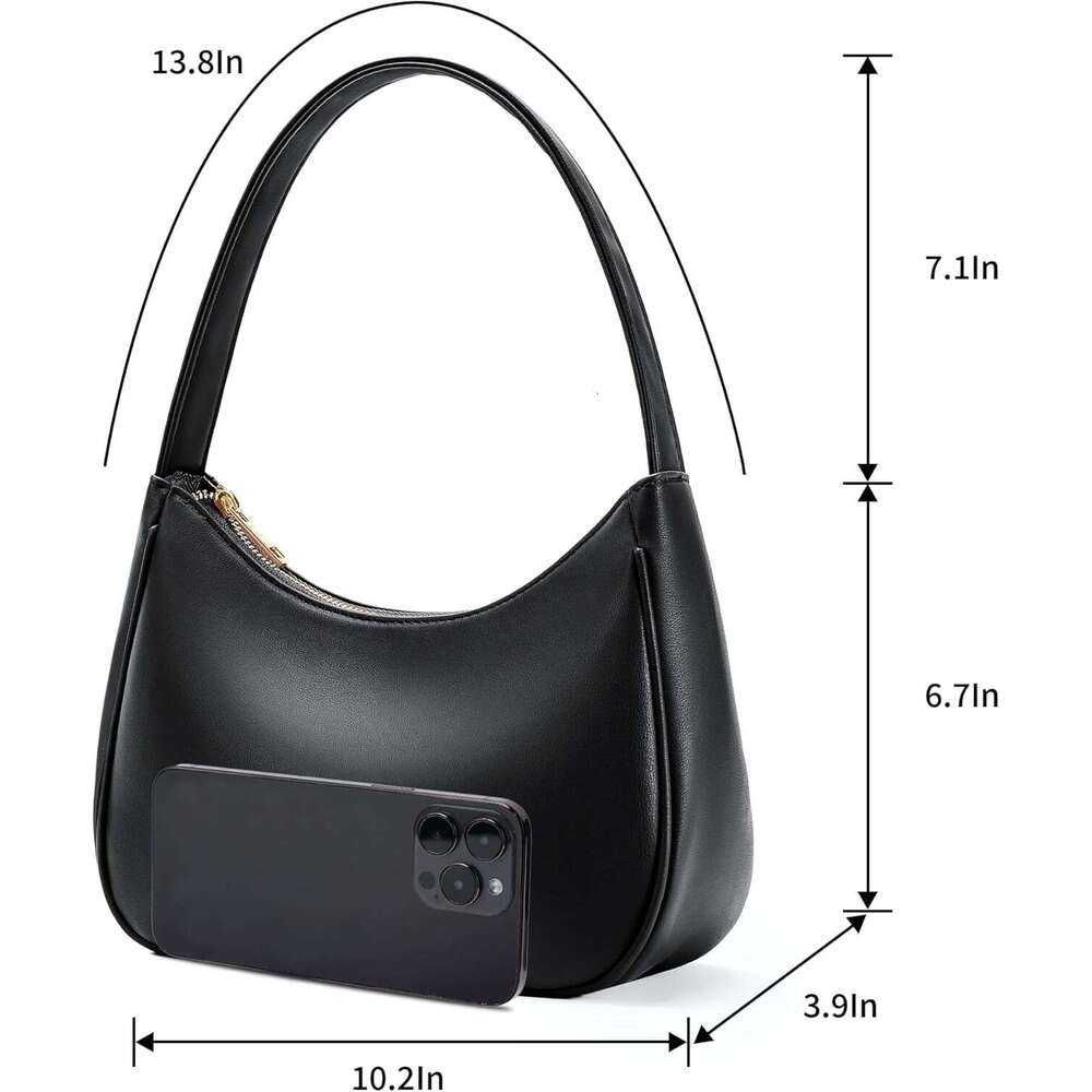Women S Shoulder Bags Small Hobo Tote Elegant Clutch Purse With Zipper Closure