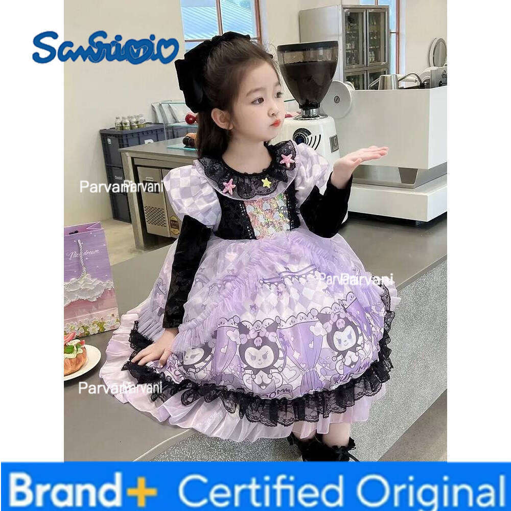 Sanrio New Autumn Children Lolita Style Princess Ball Gown Girls Cute Long Sleeve Birthday Party Performance Dress g128 H260206 - view 5