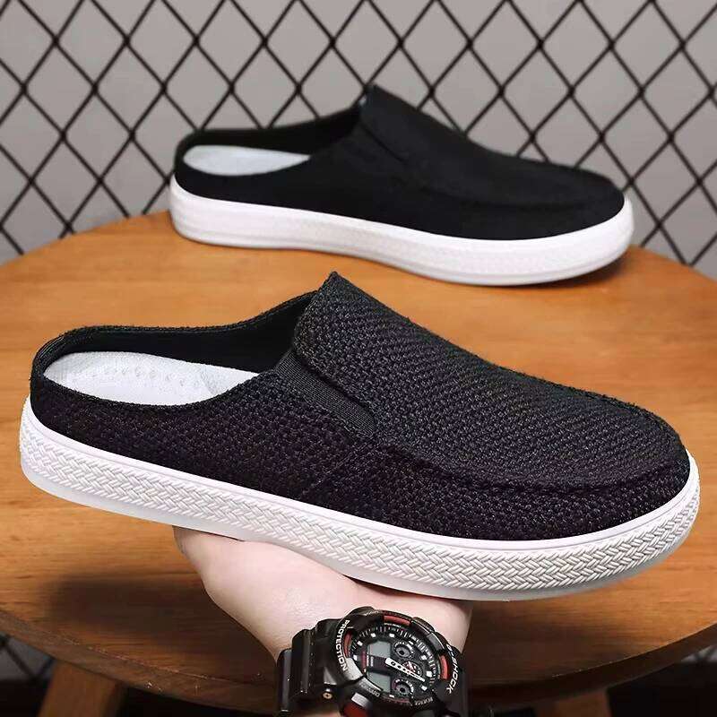 Soft Bottom Half Drag Breathable Casual Sneakers Comfort Men'S Summer Cheap Shoes Clearance Free Shipping