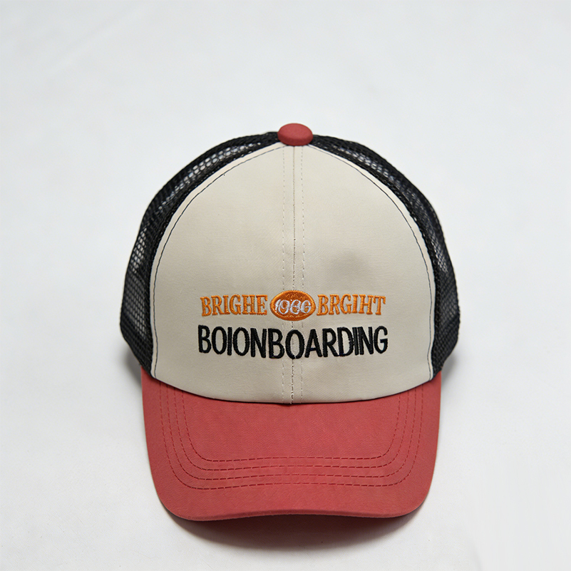 Men's Women's Skateboard Style Trucker Cap Embroidery Mesh Adjustable Curved Brim Hat