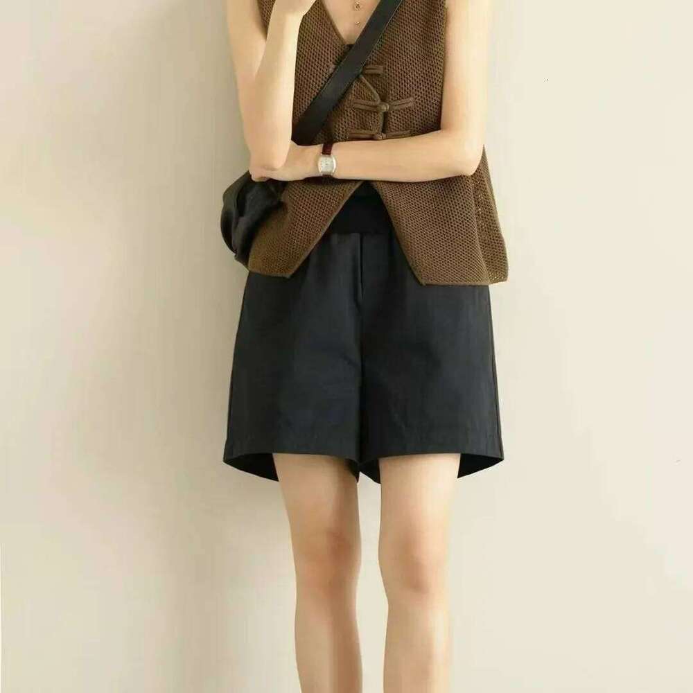 Summer New Women's Loose Fit Thin Washed Casual Pants Straight Leg Cotton Trousers Versatile Comfortable Shorts XJ260206