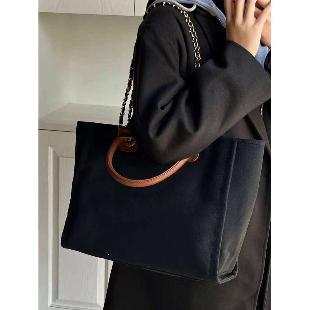 JIAERDI Retro Large Capacity Black Tote Women Autumn Vintage Canvas Casual Handbag Female Harajuku Aesthetic Shoulder Bag Y260205