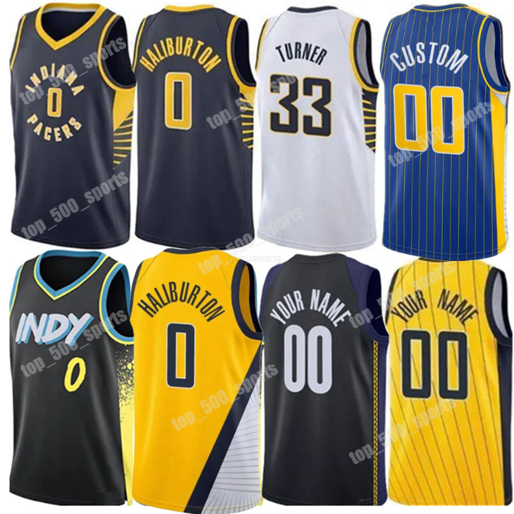 Custom Tyrese Haliburton Pascal Siakam Jersey Basketball Jerseys Bennedict Mathurin Obi Toppin Myles Turner Buddy Hield Jarace Walker Isaiah Jackson C