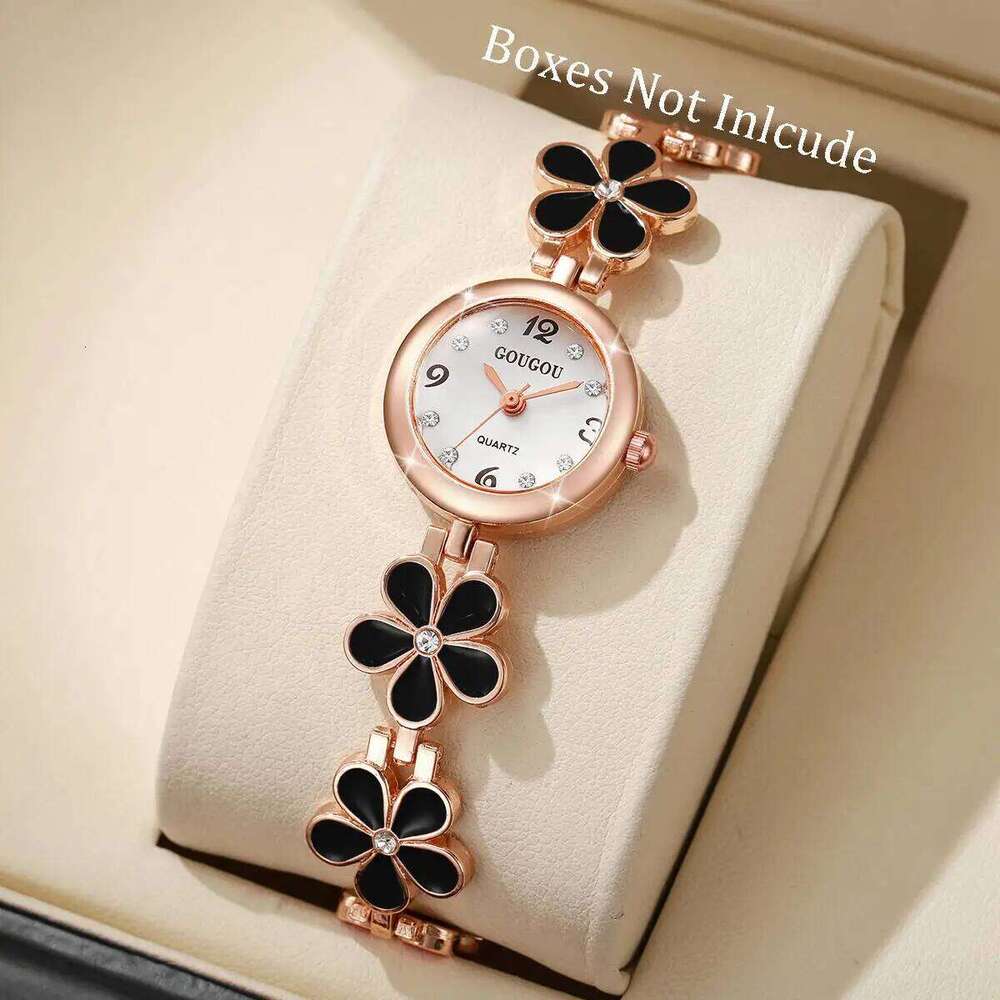 Elegant Flower Bracelet Strap Women Watches Fashion Diamond Arabic Dial Ladies Wristwatches Reloj MujerWithout Box Z260206