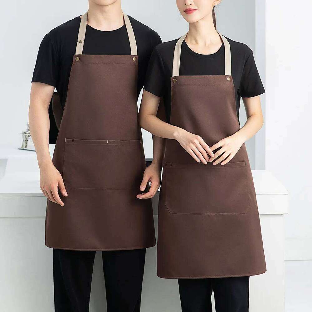 1 Piece Adjustable Chef with Pockets Men And Women Multi-Functional Work Apron for Restaurant Barbecue Cooking Baking S260205