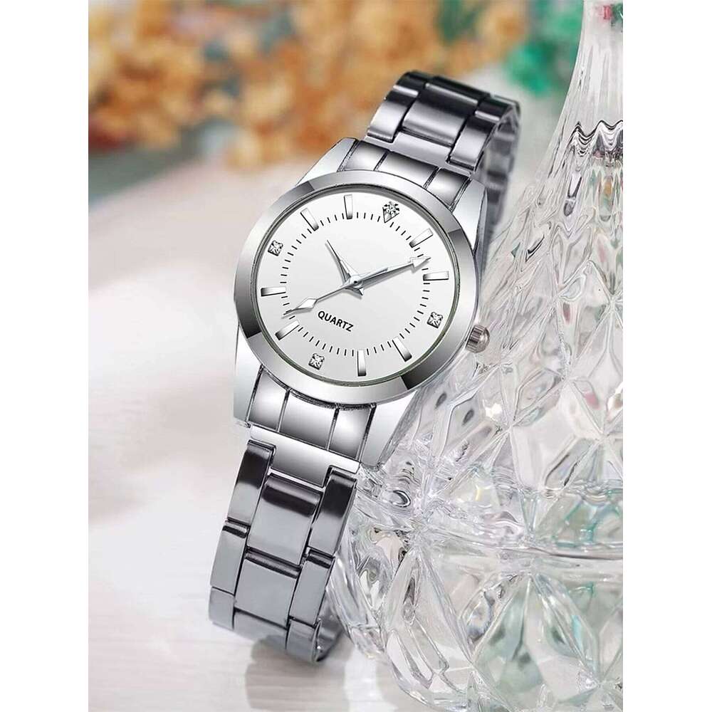 Ladies Fashionable Compact Stainless Steel Quartz Ideal Mother's Day Gift Watch No Box Included Z260206