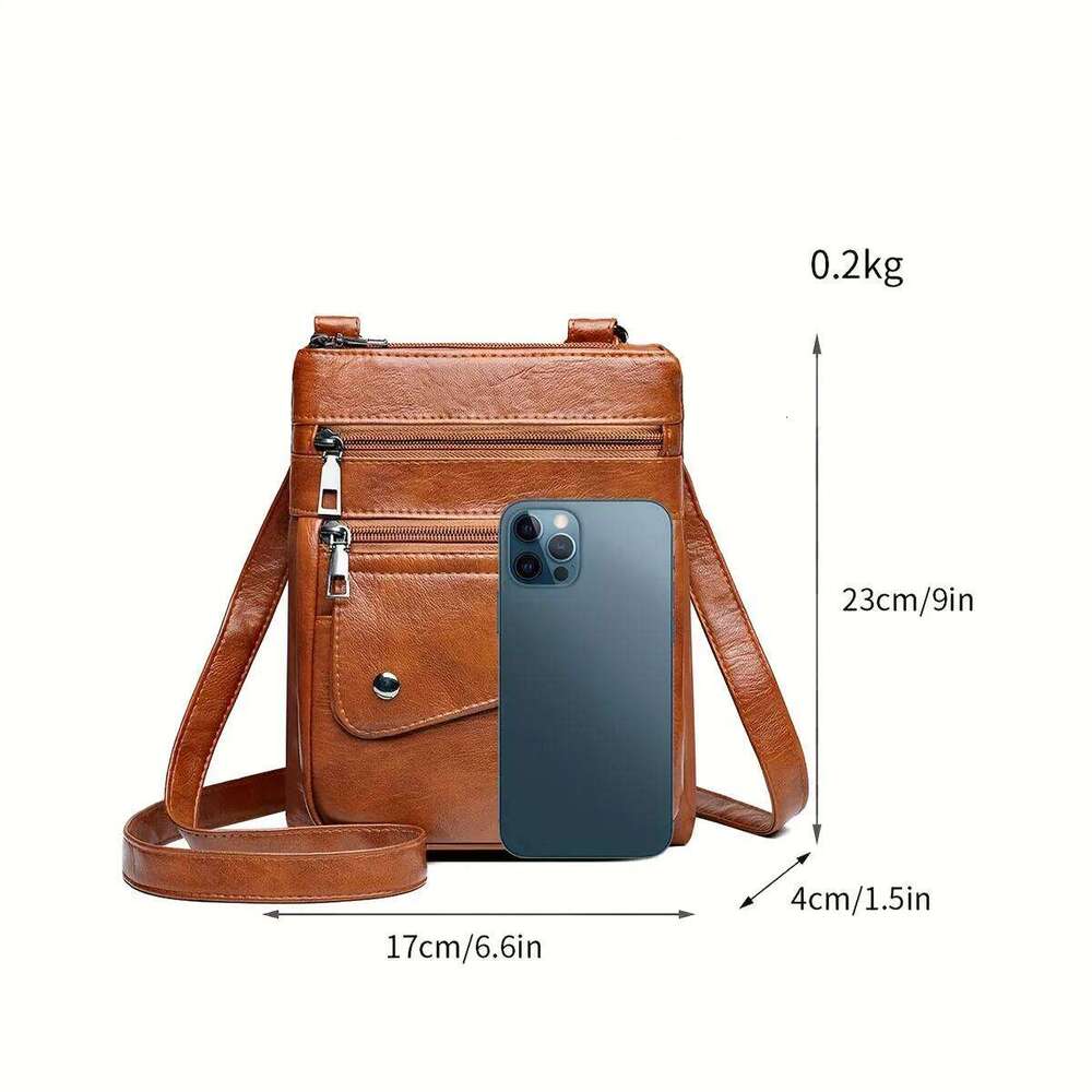 Mobile phone ladies' soft leather small backpack, single-shoulder crossbody bag, outdoor leisure travel coin purse XJ260129