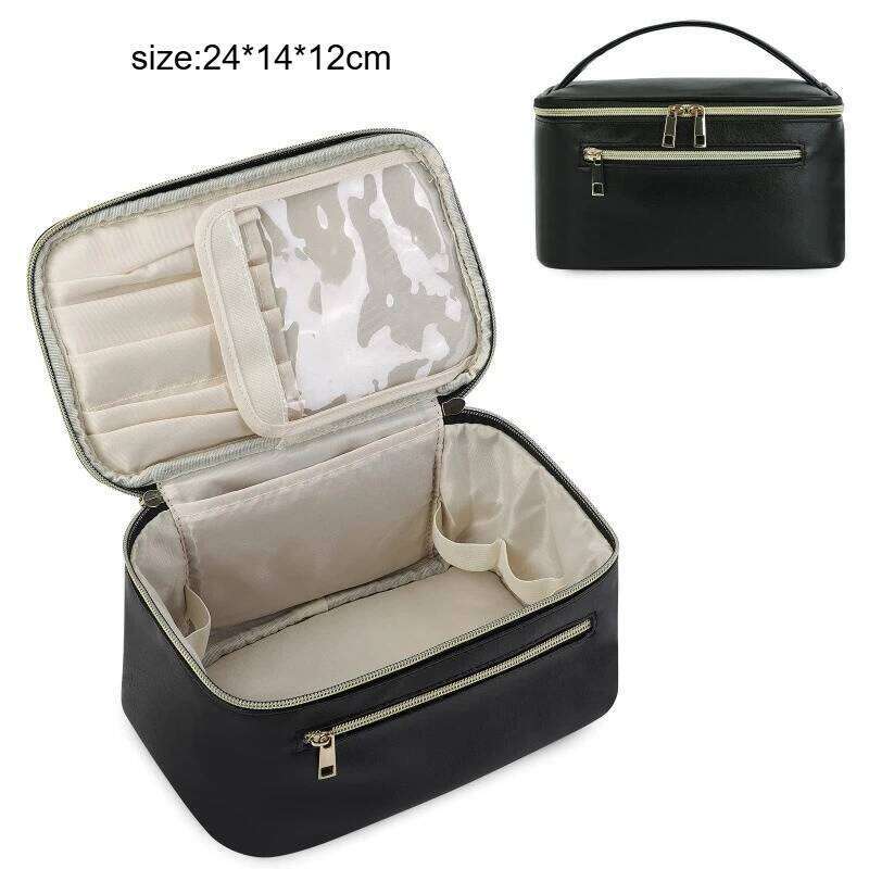 1pc Korean Style Partition Large Capacity Waterproof Travel Toiletry Set Makeup Bag Storage Y260206