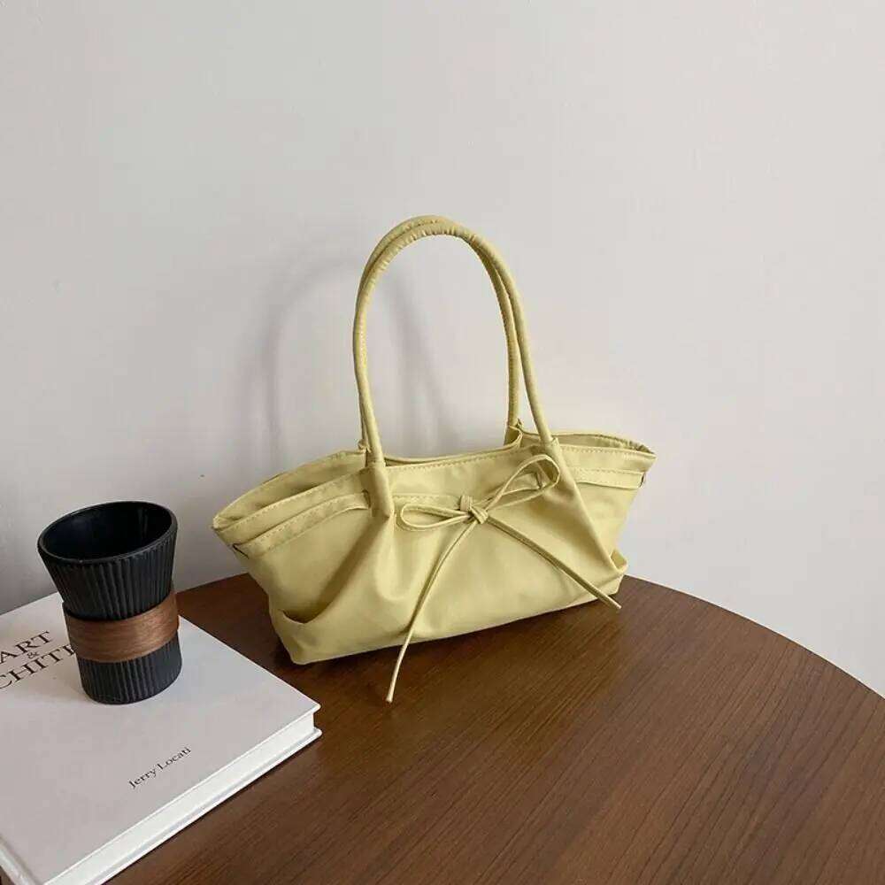 Tredny Designer Bowknot Bucket Gentle Pu Leather Bow Cross Body Casual Multi-color Women's Tote Bag Ladies Y260205