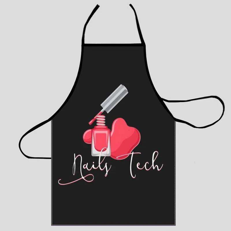 Nice Nail Polish Apron Home Coffee Shop Cleaning Aprons Anti-Dirty Kitchen Accessories For Men Women 50x75cm,68x95cm S260205