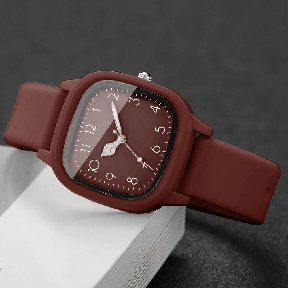 Fashion Square Dial Women Watches Casual Silicone Band Ladies Quartz Wristwatch Reloj Mujer Girls Clock GiftWithout Box Z260206