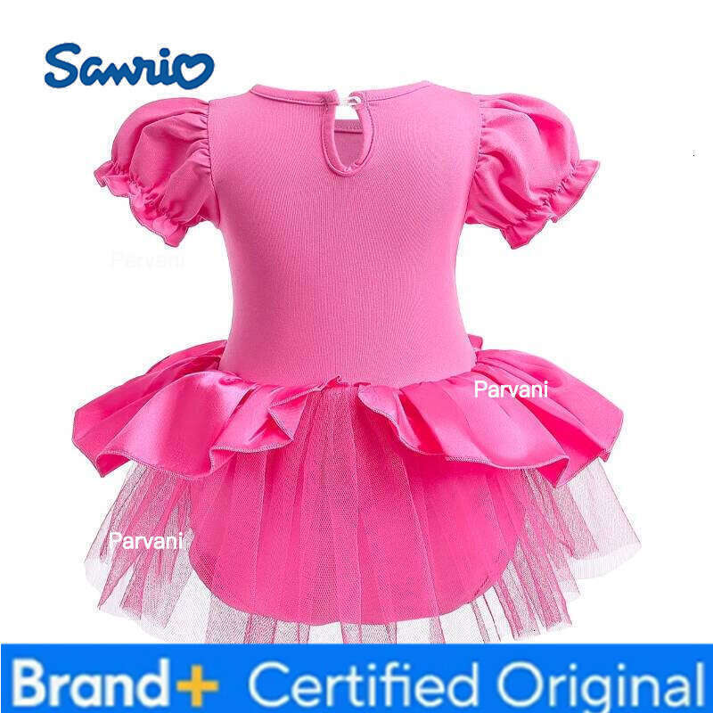 Sanrio Girl Romper Dress With Headband Size 3-18M Infant Clothes Rose Color Soft Baby Jumpsuits H260206 - view 3