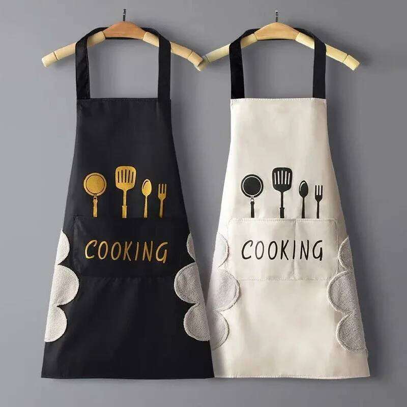 New Waterproof Oilproof Kitchen Household Cooking Baking Apron for Men Women Lightweight and Durable S260205