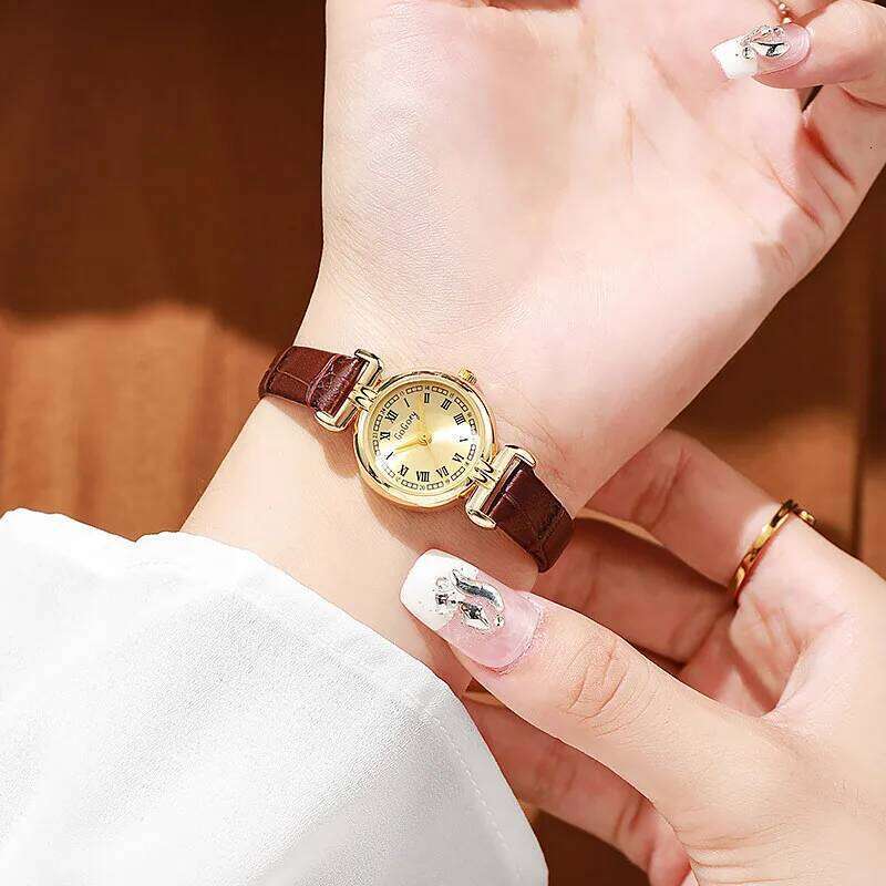 Ladies watch, fashionable small retro belt high value quartz watch Z260206