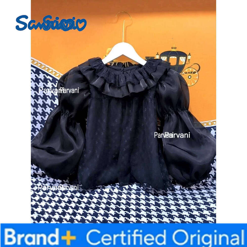 Sanrio Girls' Lolita Base Layer Shirt Girls Spring and Autumn Long Lace Collor Pullover 2-10Y H260206 - view 3