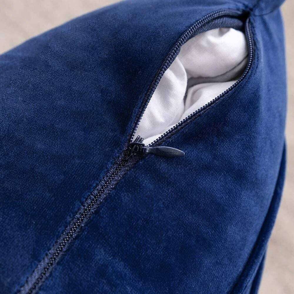 blue Decorative sofa velvet cushion living room cover, 18x18 north pillow for home decoration