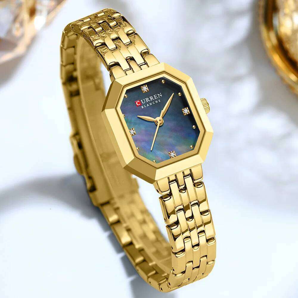 CURREN Square Stainless Steel Ladies Elegant Simple Fashionable Gift Watch with Box Z260206