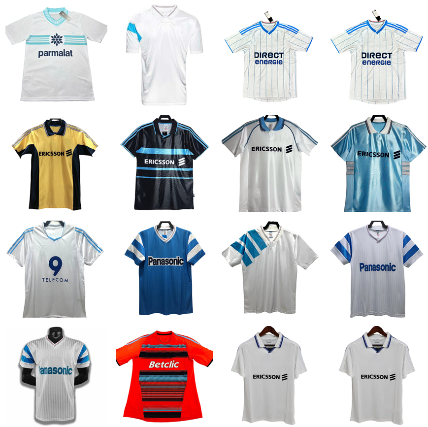Marseillees DROGBA retro soccer jerseys 1990 91 92 93 98 99 00 03 04 05 06 10 11 12 BOLI PAYET REMY VOLLER PIRES Papin Waddle Maillot de foot Classic vintage Football Shirt
