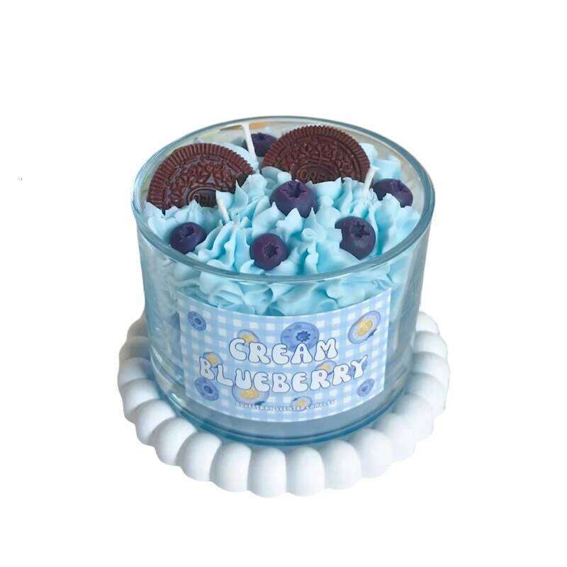 Handmade Fruit Cream Cup Scented Candle Set - Strawberry Blueberry Banana Fragrance Ornament Gift S260205