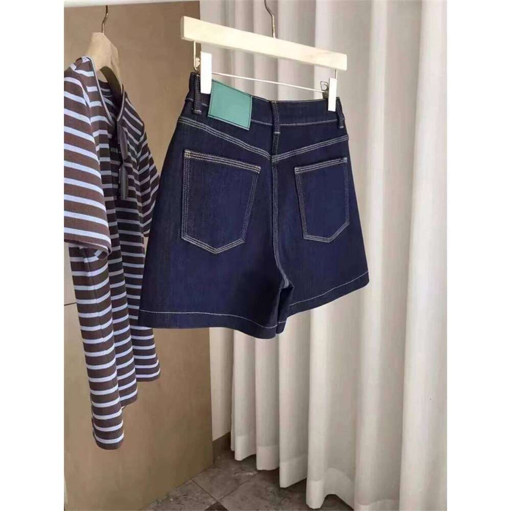 Large Size Dark Blue Women's Denim Shorts Summer Ladies Thin High Waist Straight Tube A-line Hot Pants Daily Casual Bottoms Tide XJ260206