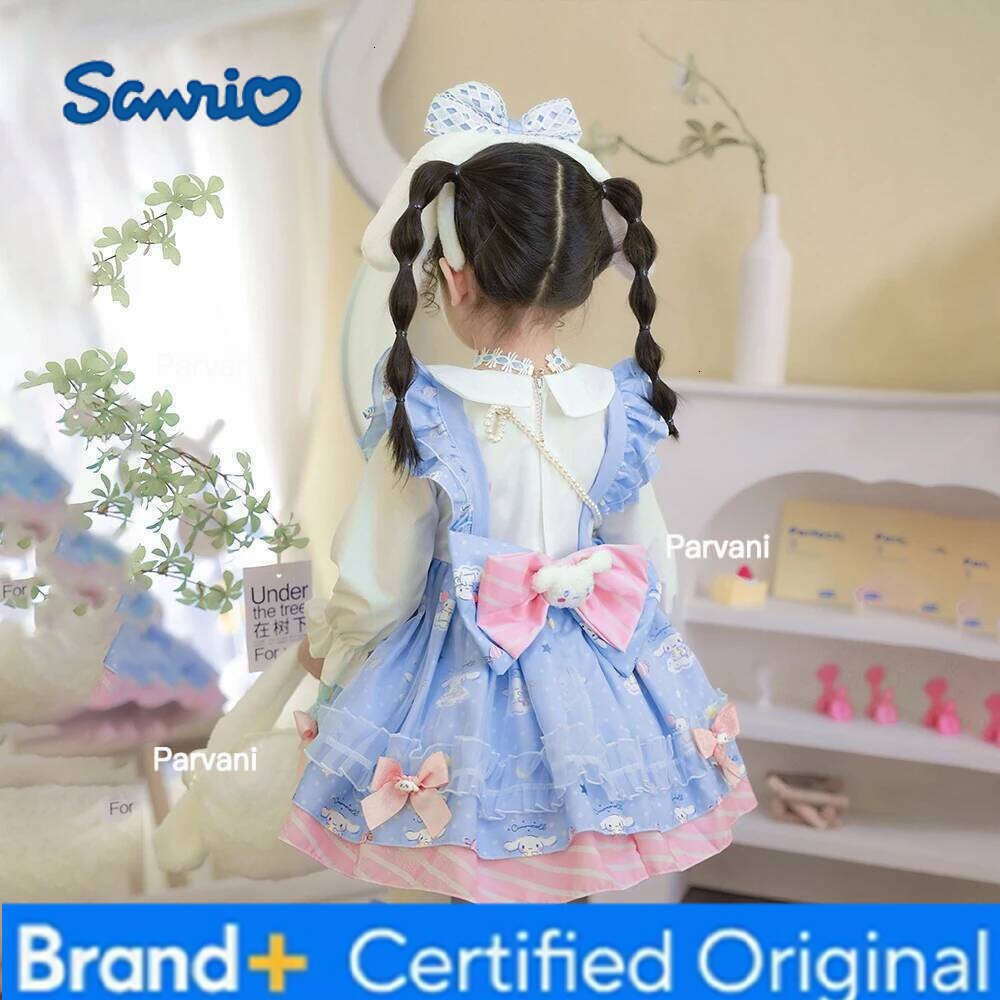 Sanrio Cute Cartoon Cinnamoroll Girls Lolita s Spring Autumn Party Role Play Tutu Child Dress Birthday Gift H260206 - view 7