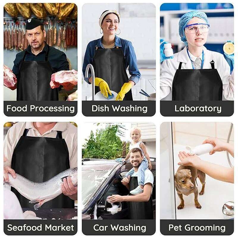 Leather Waterproof Oil Proof Aquaculture Thickening Kitchen Work Restaurant Labor Protection Home Appliance Cleaning Apron S260205