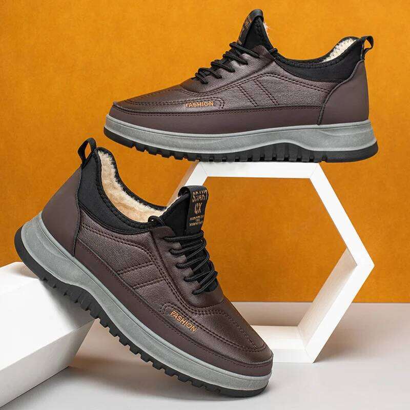 2025 Winter New Shoes Comfortable Cold proof Warm Snow Boots Outdoor Non slip Outsole Men's Shoe
