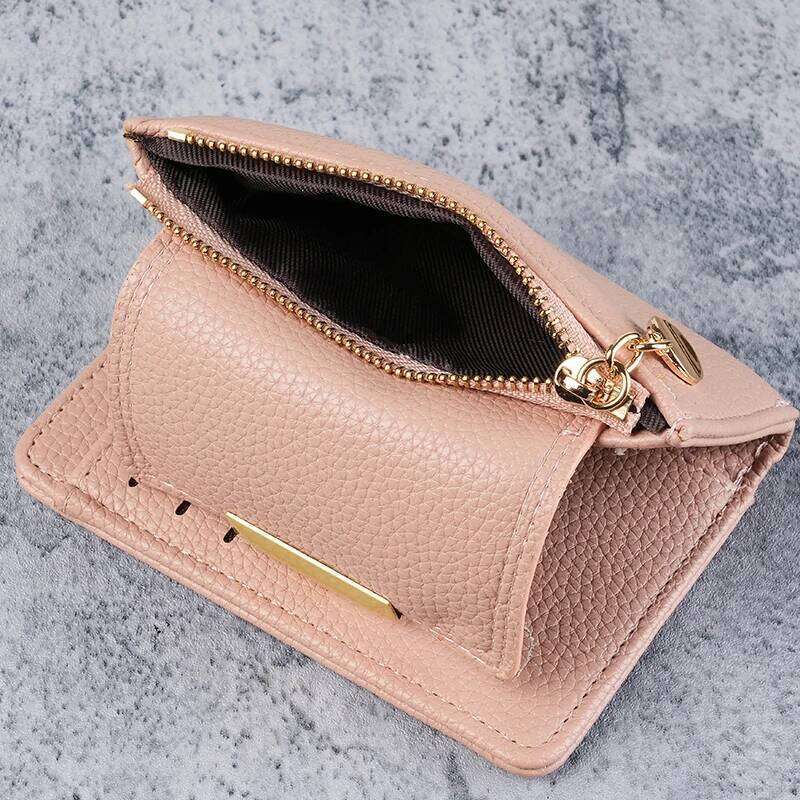 Cross border lychee short card all in one wallet, women's high-end feel Y260206