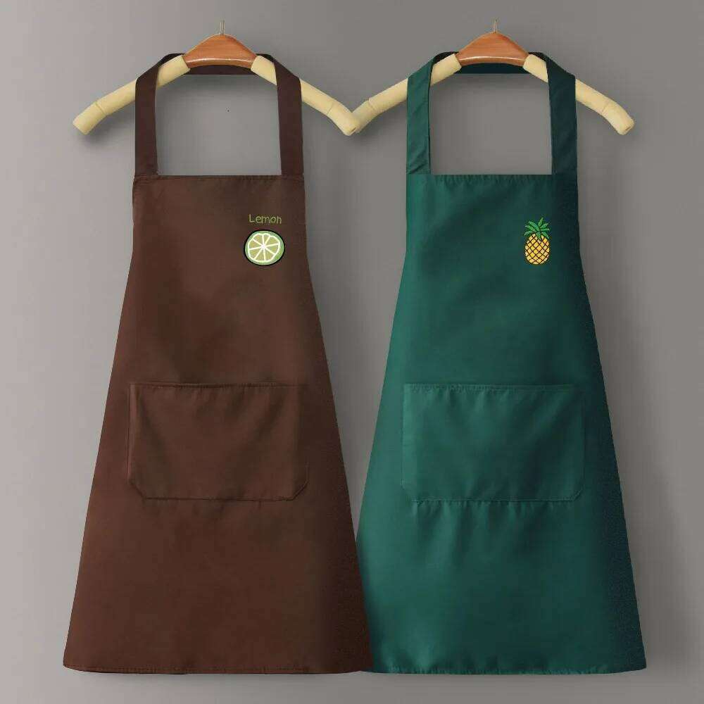 PVC Apron New Oilproof Waterproof Cooking Work Clothes Sleeveless Can Wipe Hands Kitchen Smock S260205