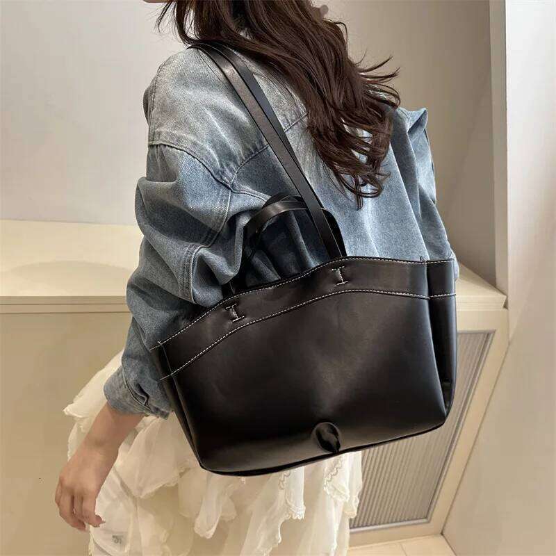 Premium Large Capacity Tote for Women 2025 New Solid Color Versatile Fashion Shoulder Bag, Combination Mother and Child Bag Y260205