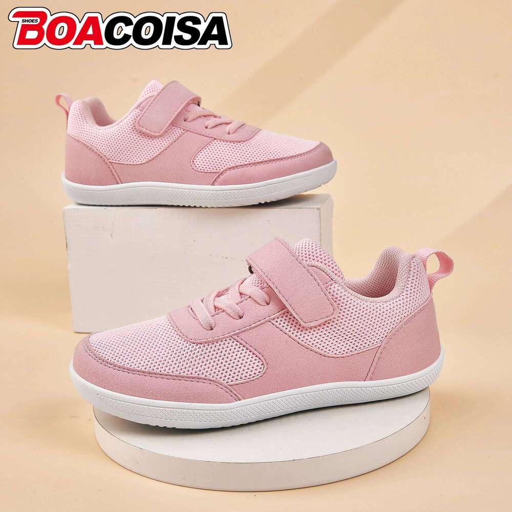 Kids Shoes Wide Toe Barefoot for Children Boys Girls Baby Sneakers Lightweight Hook&Loop Mesh Artificial Infant Toddler Tennis 26Y0206