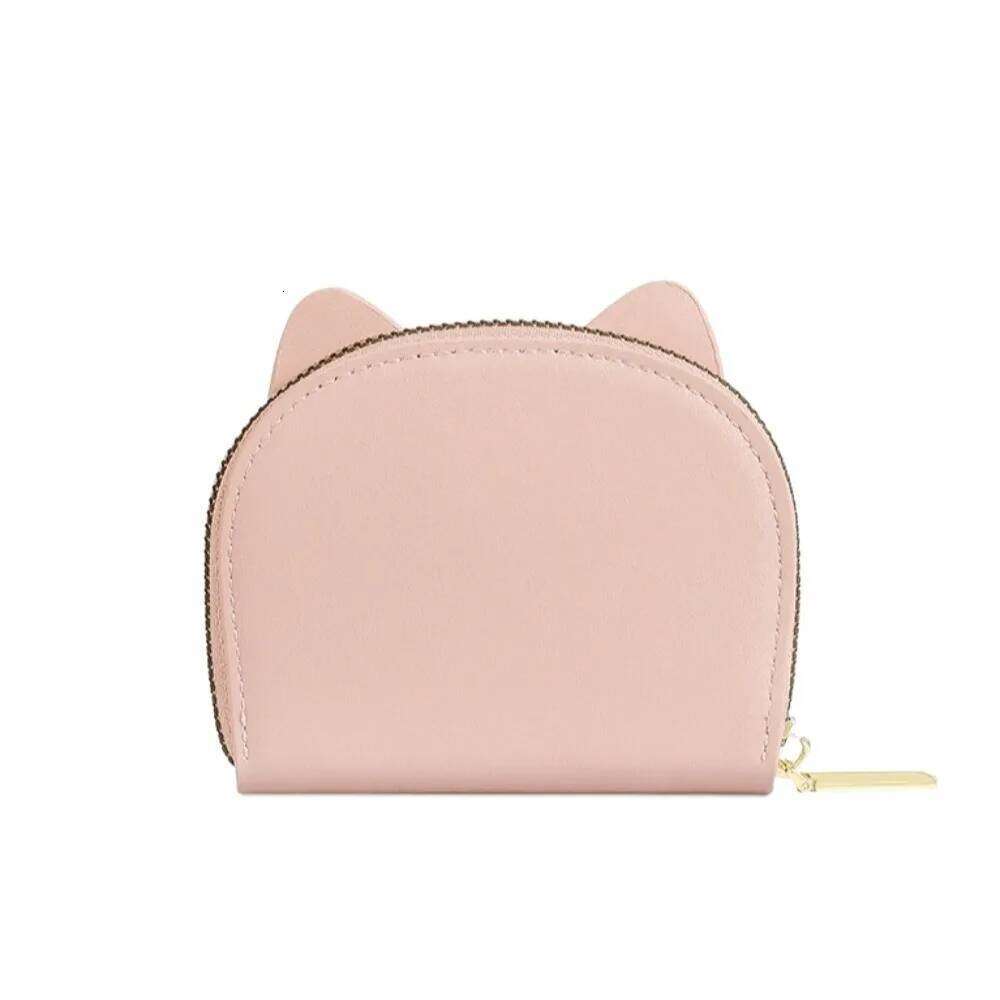 Lovely Cartoon Cat Pattern Wallet PU Leather Multiple Slot Short Coin Purse Korean Style Zipper Small Card Holder Shopping Y260206