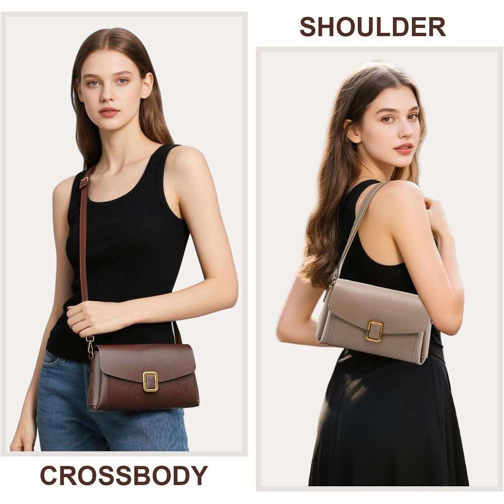 Genuine Leather Crossbody For Women Removable Satchel Adjustable Shoulder Bag