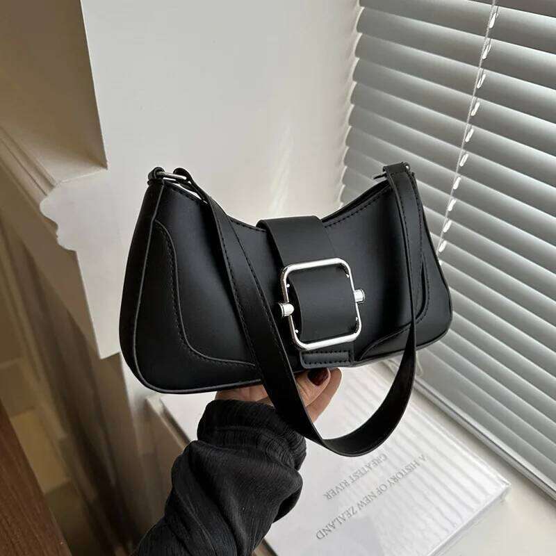 Women Shoulder Bag Fashion Solid PU Leather Handbags And Purses Casual Ladies Crossbody For Daily Used Y260205