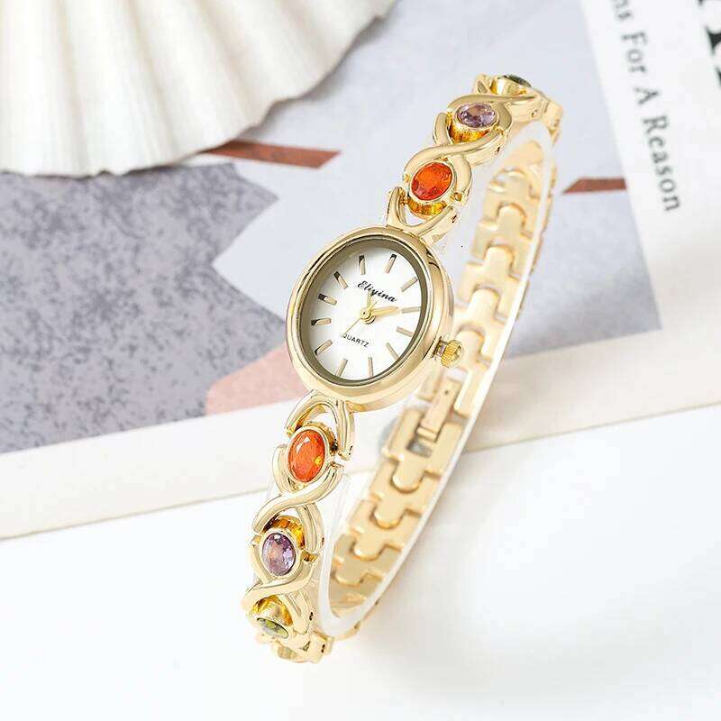 Oval Pearl Bracelet Quartz Fashion Versatile Temperament Niche Casual Women's Watch Z260206
