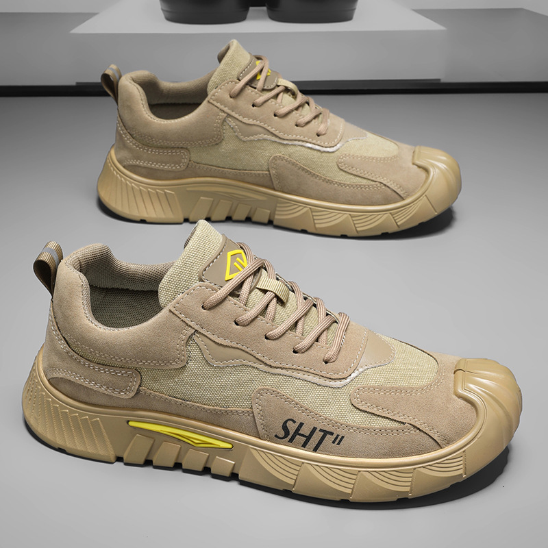 Men's Safety 2025 Spring New Breathable Construction Site Outdoor Non-slip Wear-resistant Versatile Casual Shoes