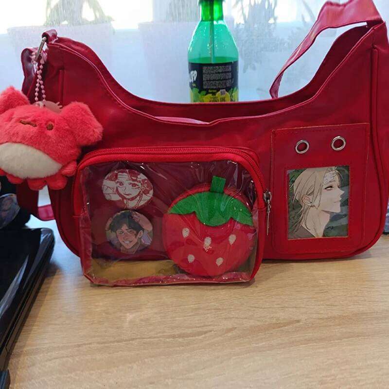 Girls DIY Women Y2K Harajuku Bags Korean Transparent Ita Bag School Crossbody Anime Display Plate Handbag Toy Y260205
